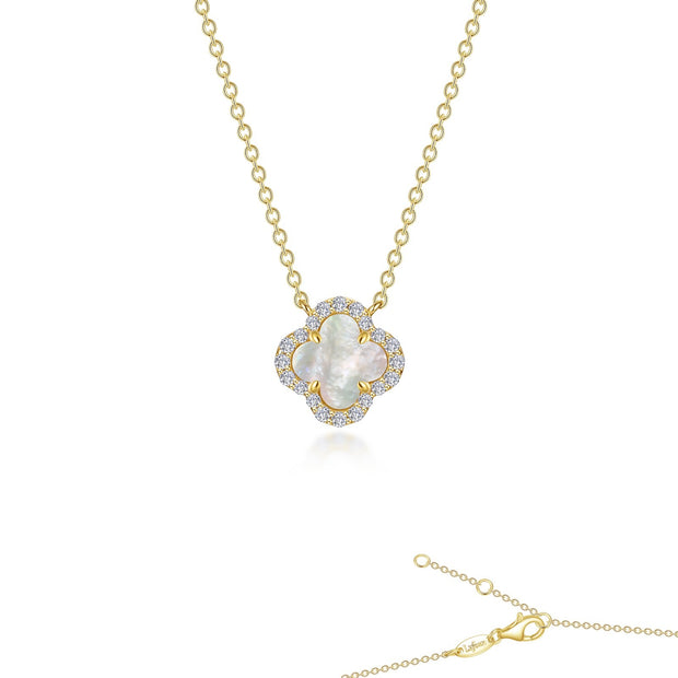 LAFONN – MOTHER OF PEARL CLOVER NECKLACE