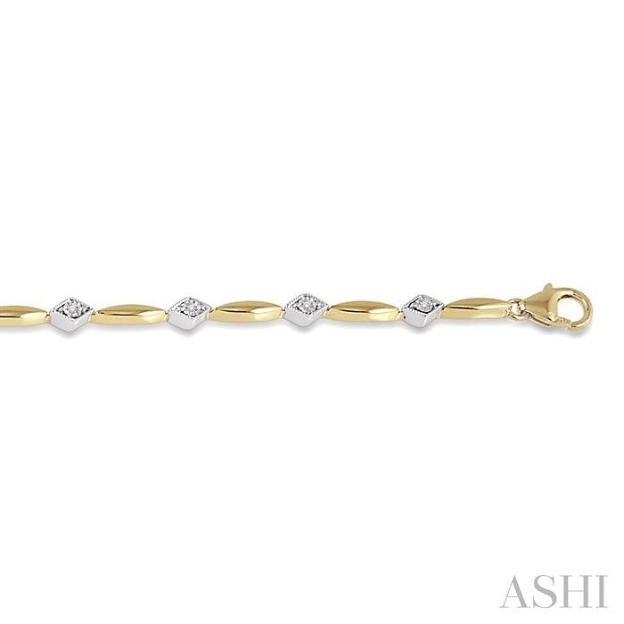 ASHI - TWO TONE DIAMOND BRACELET