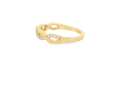 HENRI DAUSSI - YELLOW GOLD INFINITY DIAMOND RING