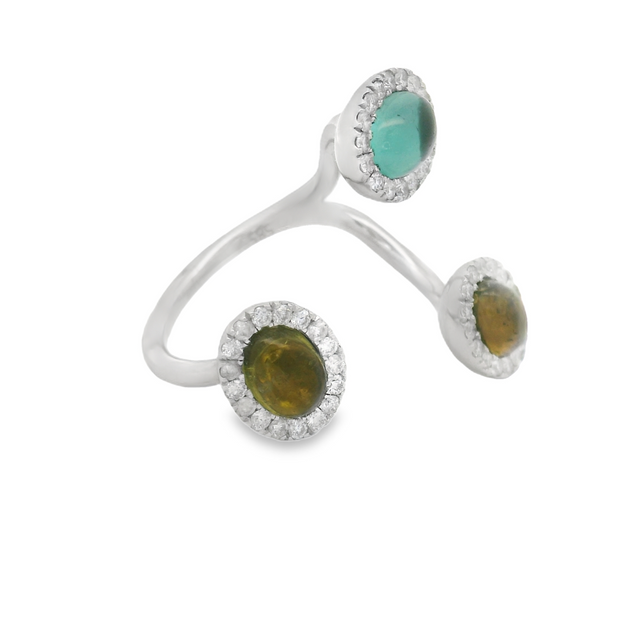 CABACHON STONE OPEN RING