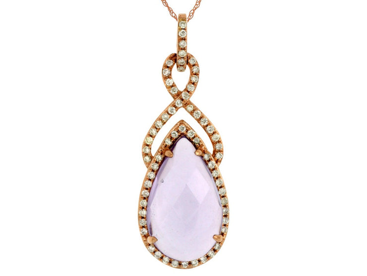 AMETHYST & DIAMOND PENDANT