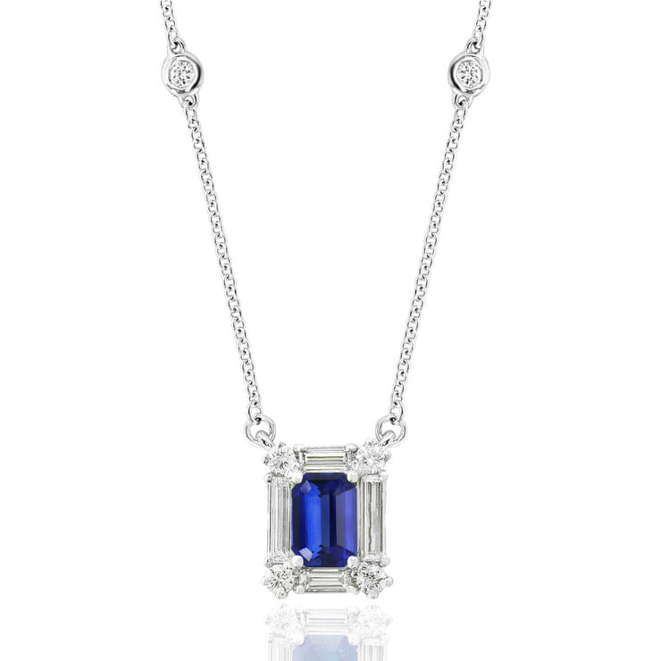 SAPPHIRE & DIAMOND PENDANT