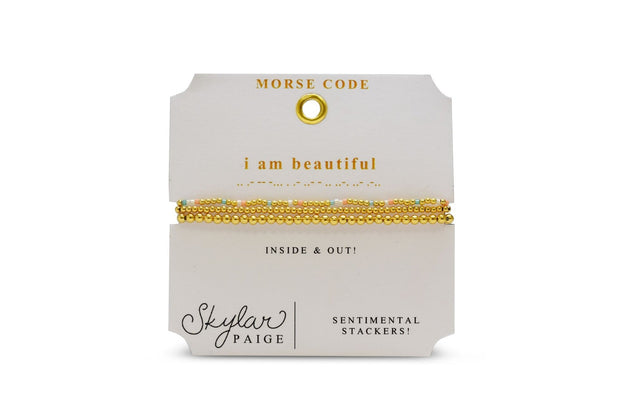 SKYLAR PAIGE Sentimental Stackers "I Am Beautiful" Bracelet