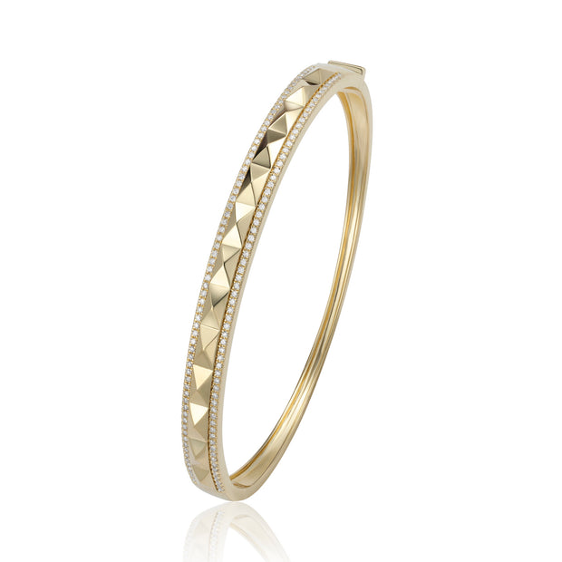 LUVENTE - PYRAMID DIAMOND BANGLE BRACELET