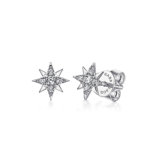 Gabriel & Co - Diamond Star Stud Earrings