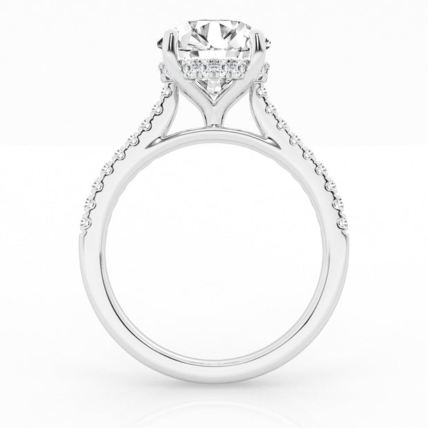 DIAMOND WEDDING SET - 4 CT ROUND CENTER