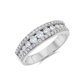 3 ROW DIAMOND BAND