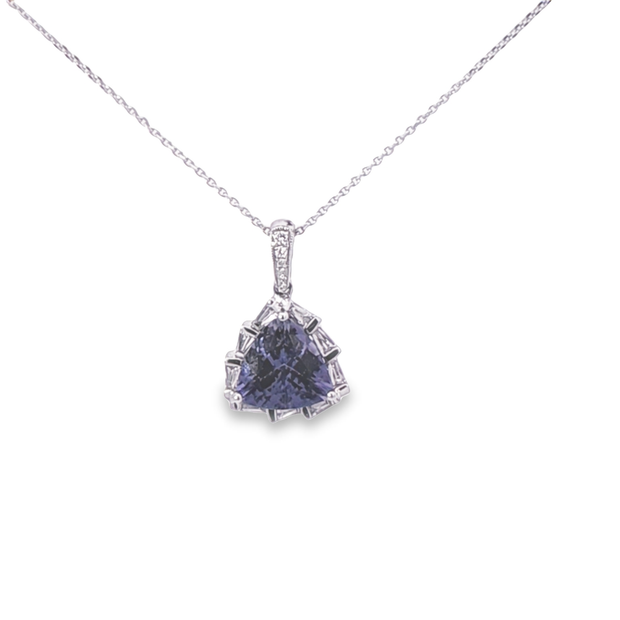 TANZANITE & DIAMOND PENDANT