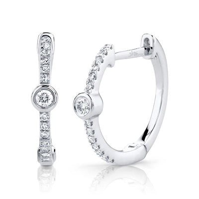 SHY CREATION – DIAMOND HUGGIE HOOP EARRINGS