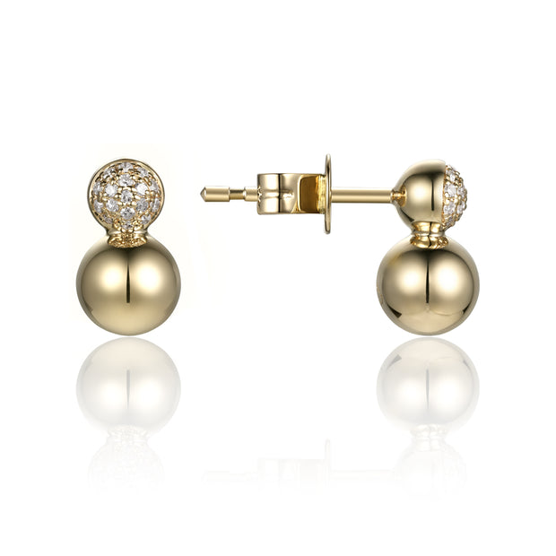 LUVENTE - DIAMOND BALL POST EARRINGS