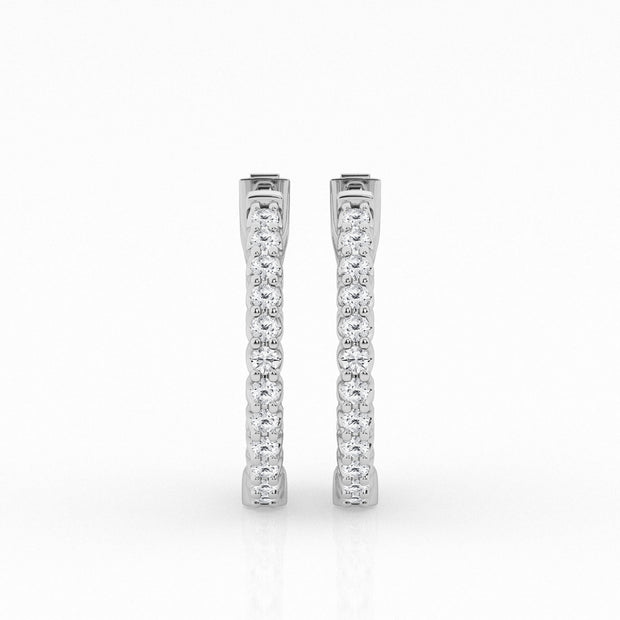 IN & OUT DIAMOND HOOP EARRINGS