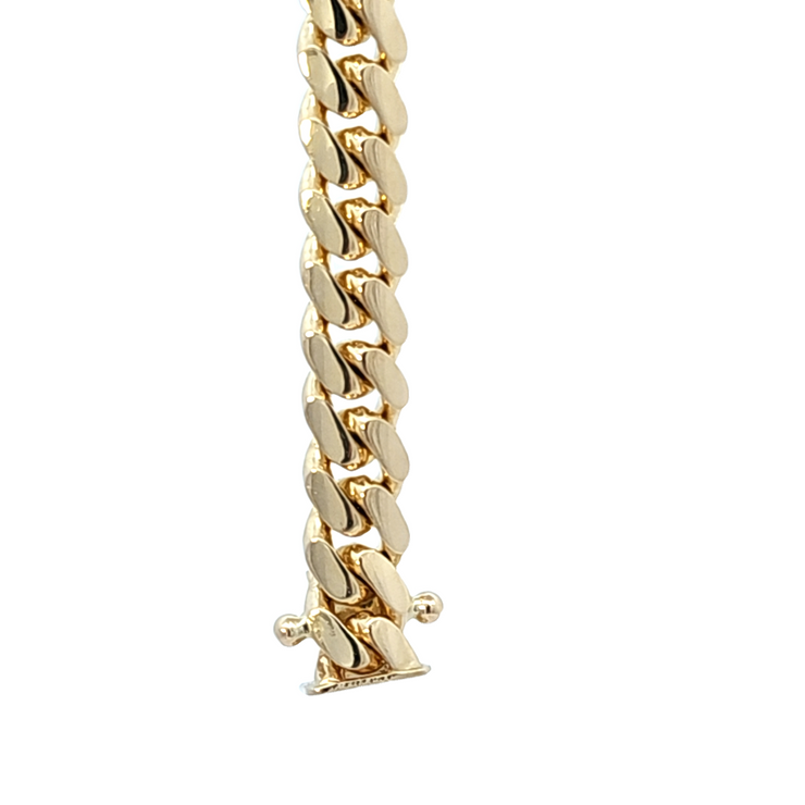 YELLOW GOLD MIAMI CUBAN LINK BRACELET 8.5"