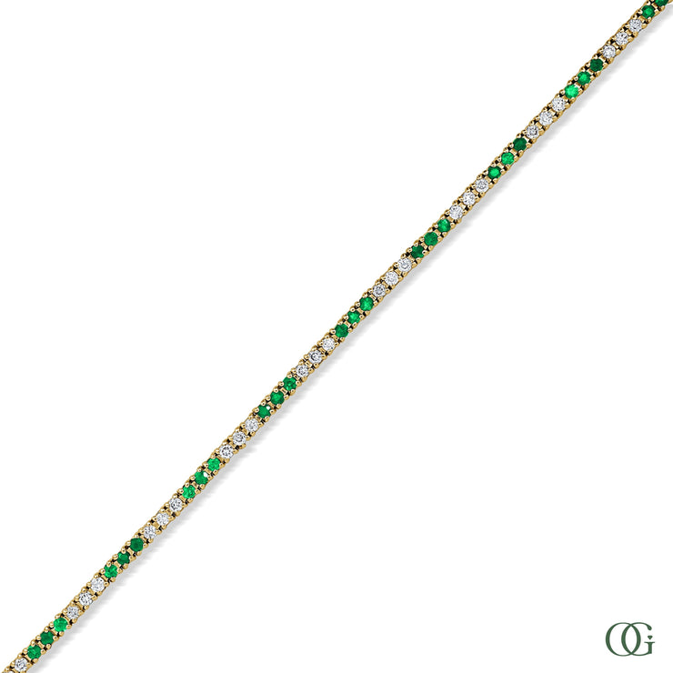 EMERALD & DIAMOND TENNIS BRACELET