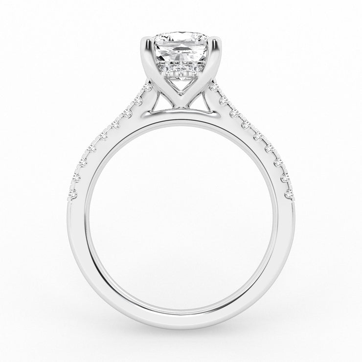 DIAMOND WEDDING SET - 1 1/2 CT CUSHION CENTER