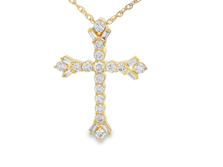 DIAMOND CROSS PENDANT - 1/2 CT