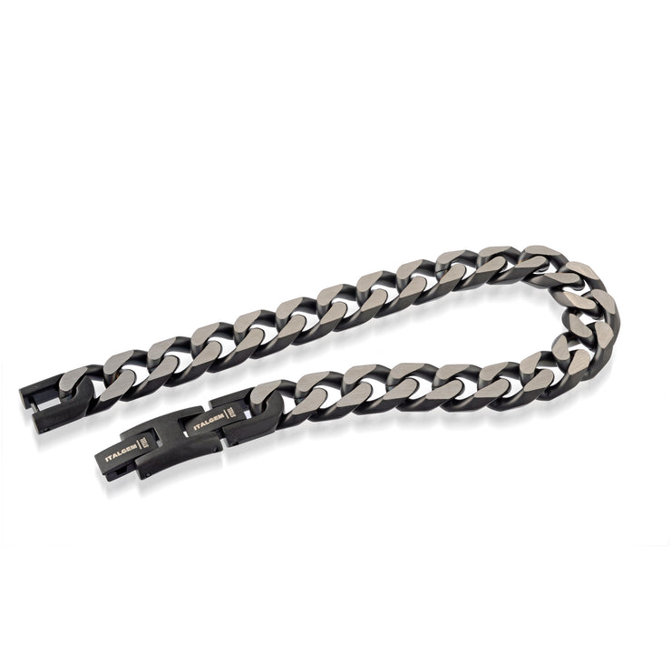 11MM CURB LINK CHAIN BRACELET MATTE FINISH