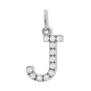 DIAMOND INITIAL 'J' PENDANT