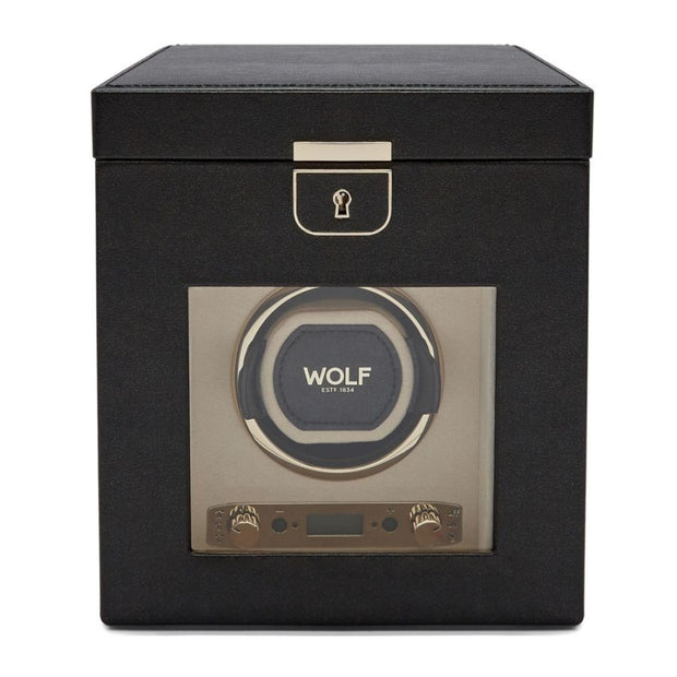 WOLF - Palermo Single Watch Winder With Jewelry Storage