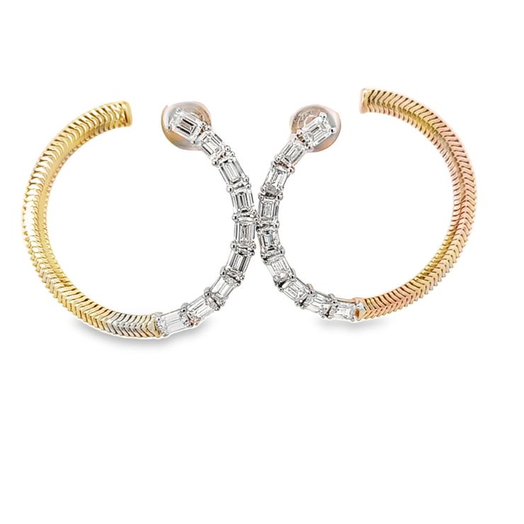 DIAMOND OPEN CIRCLE POST EARRINGS