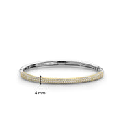 TI SENTO - GOLD PLATED CUBIC ZIRCONIA BANGLE BRACELET