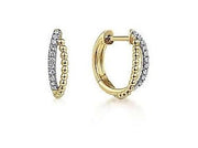 CRISS CROSS DIAMOND HOOP EARRINGS