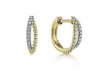 CRISS CROSS DIAMOND HOOP EARRINGS