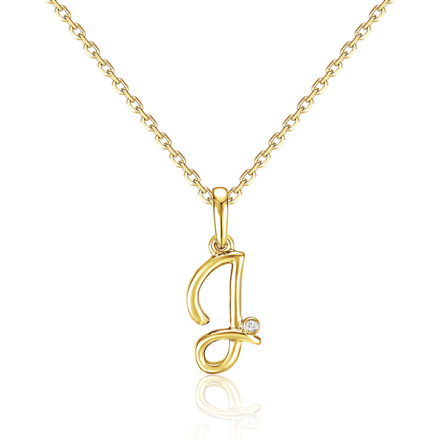 LUVENTE – DIAMOND INITIAL PENDANT “J”