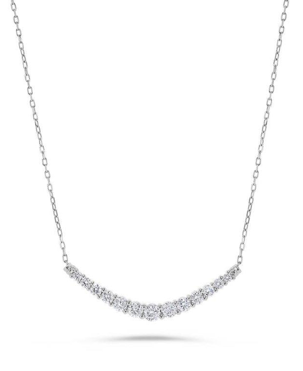 CURVED BAR DIAMOND PENDANT