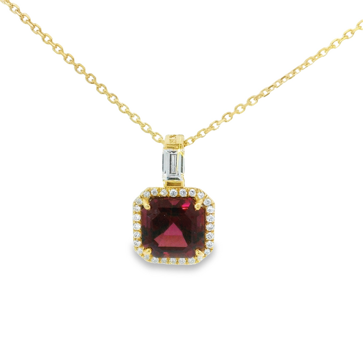 GARNET & DIAMOND PENDANT