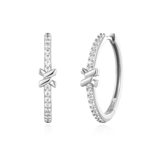 Ania Haie - Cubic Zirconia Twist Hoop Earrings