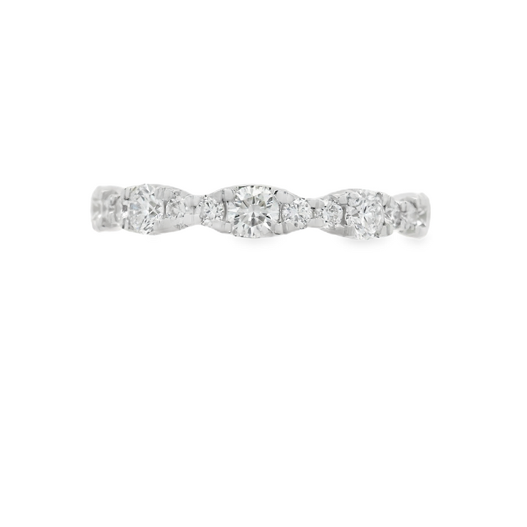 ILLUSION EAST WEST MARQUISE DIAMOND WEDDING BAND