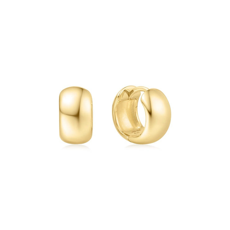 Ania Haie - Gold Chubby Small Huggie Hoop Earrings