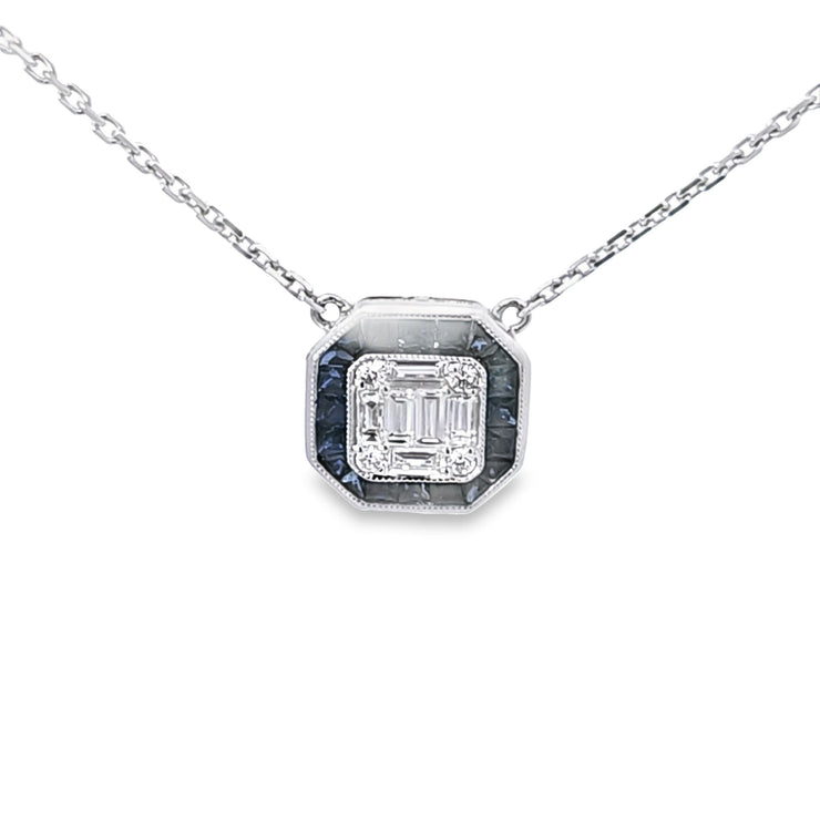 SAPPHIRE & DIAMOND PENDANT