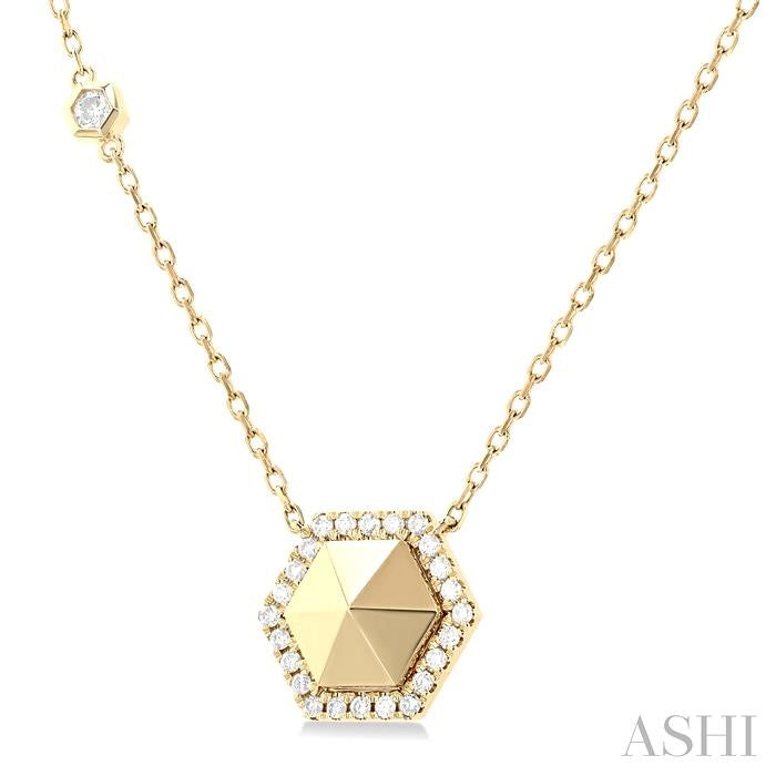 ASHI - HEXAGON DIAMOND PENDANT