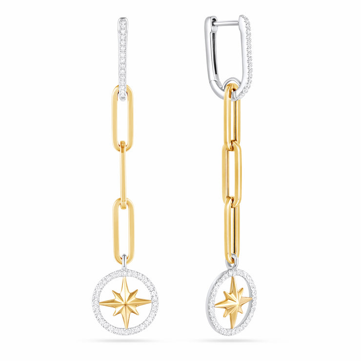 LUVENTE - STAR DANGLE DIAMOND EARRINGS