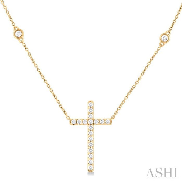 DIAMOND CROSS PENDANT - 1/2 CT