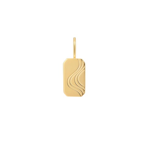 ANIA HAIE - WAVE TAG NECKLACE CHARM