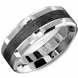 CROWN RING - MENS CARBON FIBER BAND