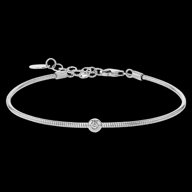 SINGLE DIAMOND BANGLE BRACELET