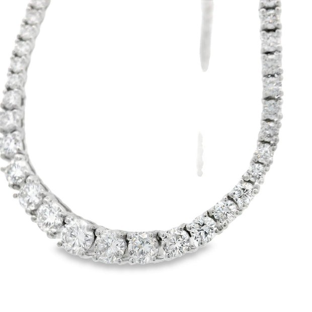 DIAMOND HALF TENNIS NECKLACE - 3 CT