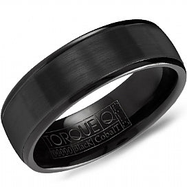 CROWN RING - BLACK COBALT BRUSHED BAND