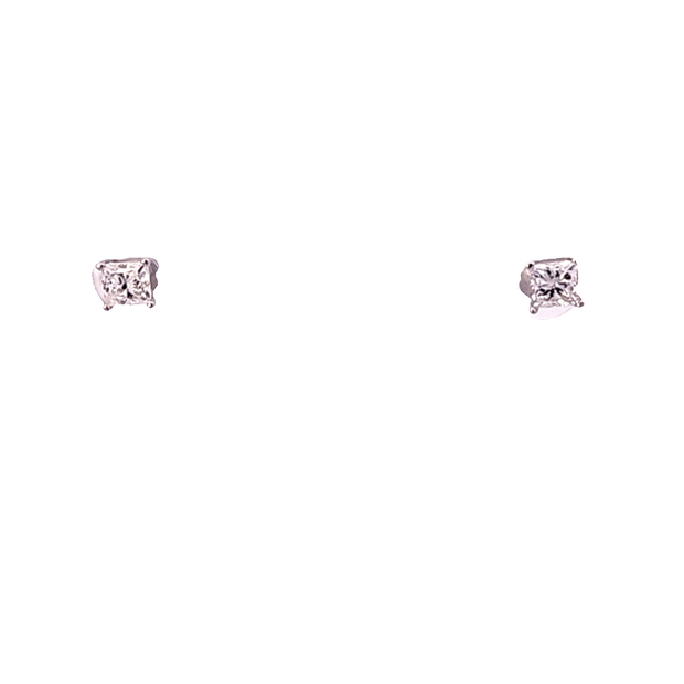 PRINCESS CUT DIAMOND STUDS