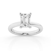 Diamond Solitaire Engagement Ring – 3 Ct Emerald