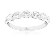 EAST WEST BEZEL SET OVAL DIAMOND BAND