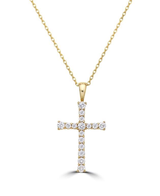 DIAMOND CROSS PENDANT - 1/3 CT