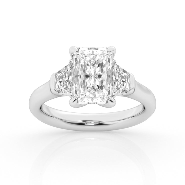 DIAMOND ENGAGEMENT RING – 3 CT RADIANT CENTER