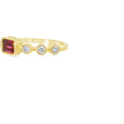 RUBELLITE TOURMALINE & DIAMOND RING