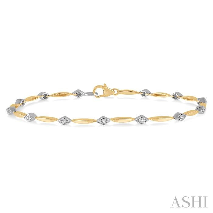 ASHI - TWO TONE DIAMOND BRACELET