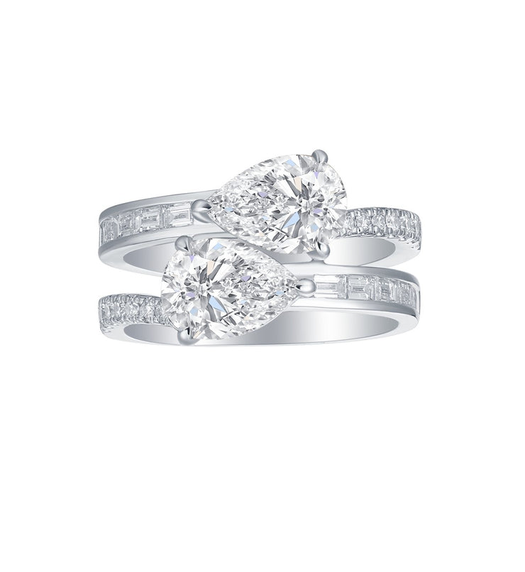 DOUBLE STONE DIAMOND ENGAGEMENT RING