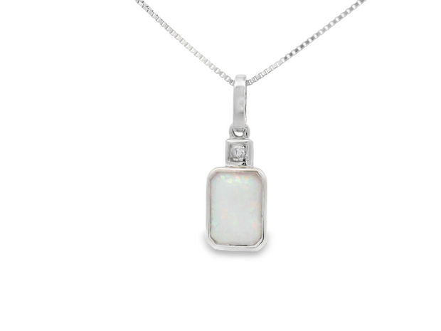 OPAL & DIAMOND PENDANT